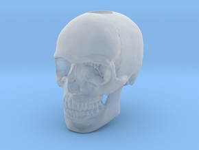 14mm .55in Keychain Bead Human Skull in Clear Ultra Fine Detail Plastic