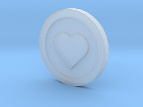Love Coin in Clear Ultra Fine Detail Plastic