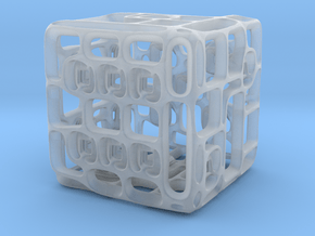 Hollow Dice in Clear Ultra Fine Detail Plastic
