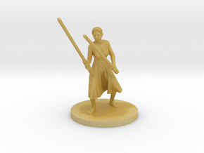 Irina with two lightsabers V2 in Tan Fine Detail Plastic