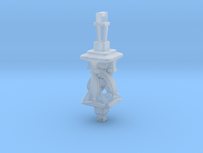 Twisting Tower Pendant in Clear Ultra Fine Detail Plastic