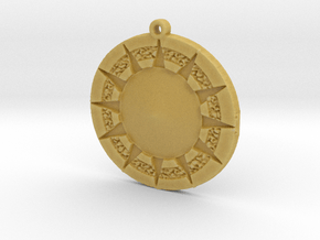 12 Tribes Star Pendent in Tan Fine Detail Plastic