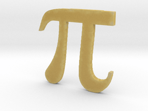 3D Printed Pi in Tan Fine Detail Plastic
