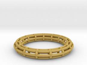 Ring Torus of circles in Tan Fine Detail Plastic