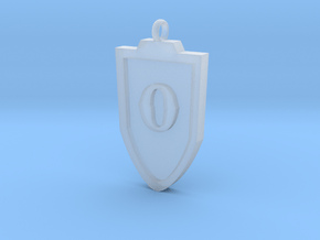 Medieval O Shield Pendant in Clear Ultra Fine Detail Plastic