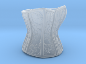 Victorian Damask Corset, c. 1860-68 in Clear Ultra Fine Detail Plastic