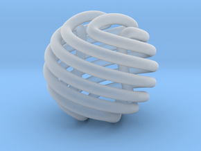 Figure-8 knot sphere in Clear Ultra Fine Detail Plastic