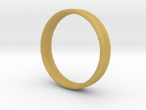Simple Ring in Tan Fine Detail Plastic