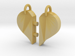 Heart Pendants-redesign in Tan Fine Detail Plastic