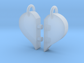 Heart Pendants-redesign in Clear Ultra Fine Detail Plastic