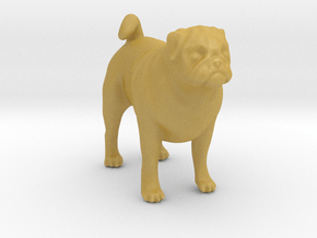 Standing Fawn Pug in Tan Fine Detail Plastic