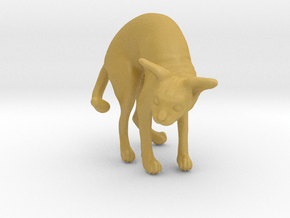 Bending Blue Sphynx in Tan Fine Detail Plastic