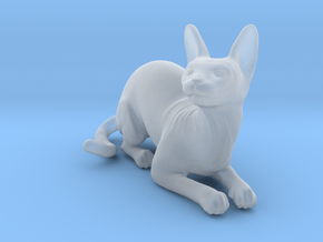 Laying Blue Sphynx in Clear Ultra Fine Detail Plastic