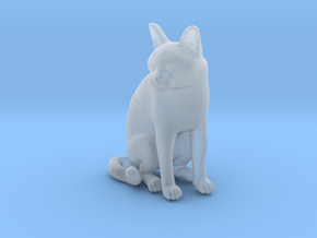Sitting Gray Chartreux in Clear Ultra Fine Detail Plastic