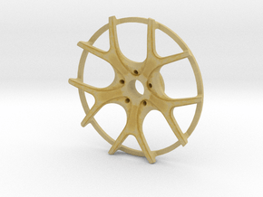 Twin Five Spoke Wheel Face in Tan Fine Detail Plastic