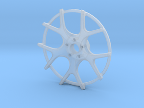 Twin Five Spoke Wheel Face in Clear Ultra Fine Detail Plastic