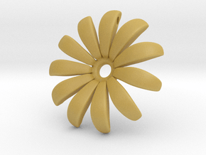 Daisy Pendant Shapeways in Tan Fine Detail Plastic