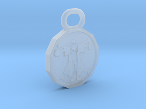 Dudeist Coin Pendant in Clear Ultra Fine Detail Plastic