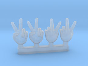 V Finger Hand Conversion in Clear Ultra Fine Detail Plastic