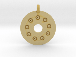 Flintblack Medallion in Tan Fine Detail Plastic