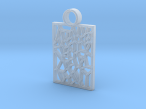 Fun Pattern Keychain / Pendant in Clear Ultra Fine Detail Plastic