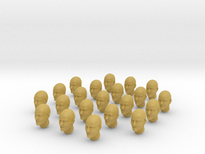 20 x 28mm Bald Heads in Tan Fine Detail Plastic