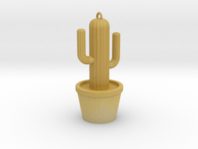 Cactus Keyring in Tan Fine Detail Plastic