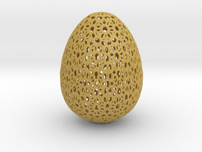 Beautiful Egg Ornament (6.9cm Tall) in Tan Fine Detail Plastic