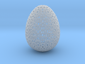 Beautiful Egg Ornament (6.9cm Tall) in Clear Ultra Fine Detail Plastic