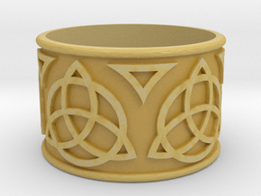 Celtic Lightsaber Ring 1 in Tan Fine Detail Plastic