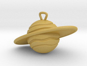 Saturn Pendant in Tan Fine Detail Plastic