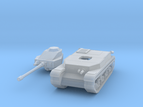 Hungarian Turan III Medium tank 1/100th 15mm in Clear Ultra Fine Detail Plastic