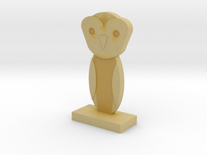 Owl Trinket in Tan Fine Detail Plastic