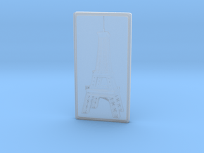 Eiffel Tower Bas-Relief in Clear Ultra Fine Detail Plastic