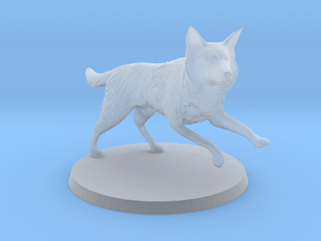 30mm Scale Running Dog Border Collie, Wolf in Clear Ultra Fine Detail Plastic