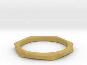 Chrome Wavy Ring in Tan Fine Detail Plastic
