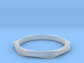 Chrome Wavy Ring in Clear Ultra Fine Detail Plastic