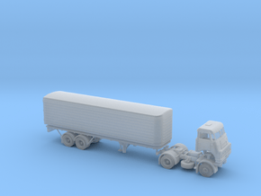 N scale DAF DO 2400 with DAF Eurotrailer in Clear Ultra Fine Detail Plastic