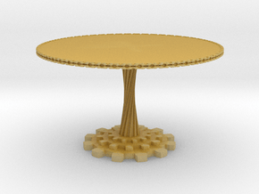 1:12 scale miniature industrial art table in Tan Fine Detail Plastic