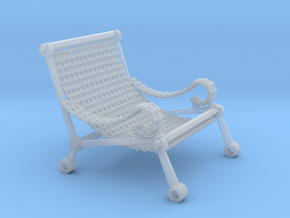 1:12 scale miniature industrial art chair in Clear Ultra Fine Detail Plastic
