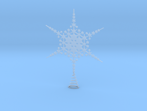 Sparkle Snow Star - Fractal Tree Top - MP2 - M in Clear Ultra Fine Detail Plastic