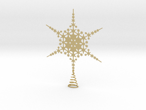 Sparkle Snow Star - Fractal Tree Top - LP1 - S in Tan Fine Detail Plastic