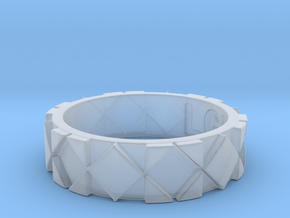Futuristic Rhombus Ring Size 5 in Clear Ultra Fine Detail Plastic