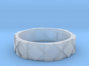 Futuristic Rhombus Ring Size 10 in Clear Ultra Fine Detail Plastic