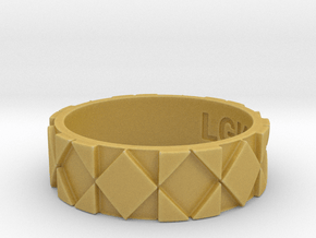 Futuristic Rhombus Ring Size 11 in Tan Fine Detail Plastic