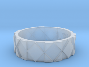 Futuristic Rhombus Ring Size 11 in Clear Ultra Fine Detail Plastic