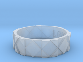 Futuristic Rhombus Ring Size 13 in Clear Ultra Fine Detail Plastic
