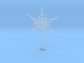 Sparkle Snow Star - Fractal Tree Top - HP1 - L in Clear Ultra Fine Detail Plastic