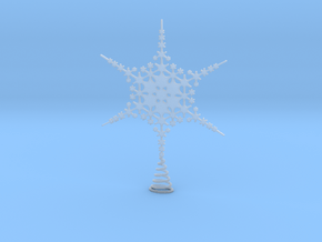 Sparkle Snow Star - Fractal Tree Top - HP2 - L in Clear Ultra Fine Detail Plastic