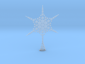 Sparkle Snow Star - Fractal Tree Top - HP3 - S in Clear Ultra Fine Detail Plastic